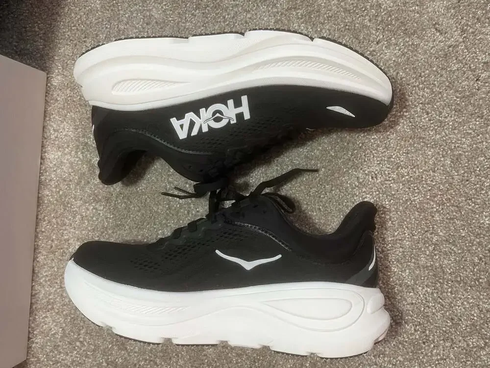 HOKA Bondi 9 Black White Running Shoes